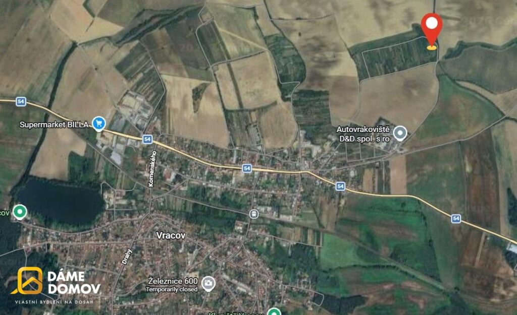 Prodej rekreačního pozemku s karavanem 1 001 m², Vracov